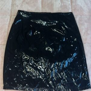 Shiny Black Skirt
